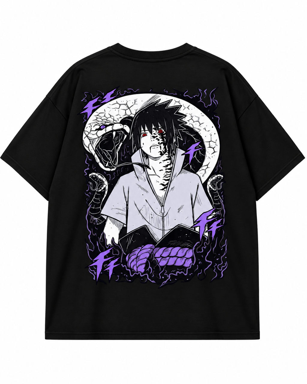 Naruto Sasuke Black Snake Oversized Tee