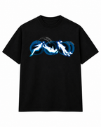Lost in Space Oversized Drop Shoulder T-Shirt | Premium Black Graphic Tee